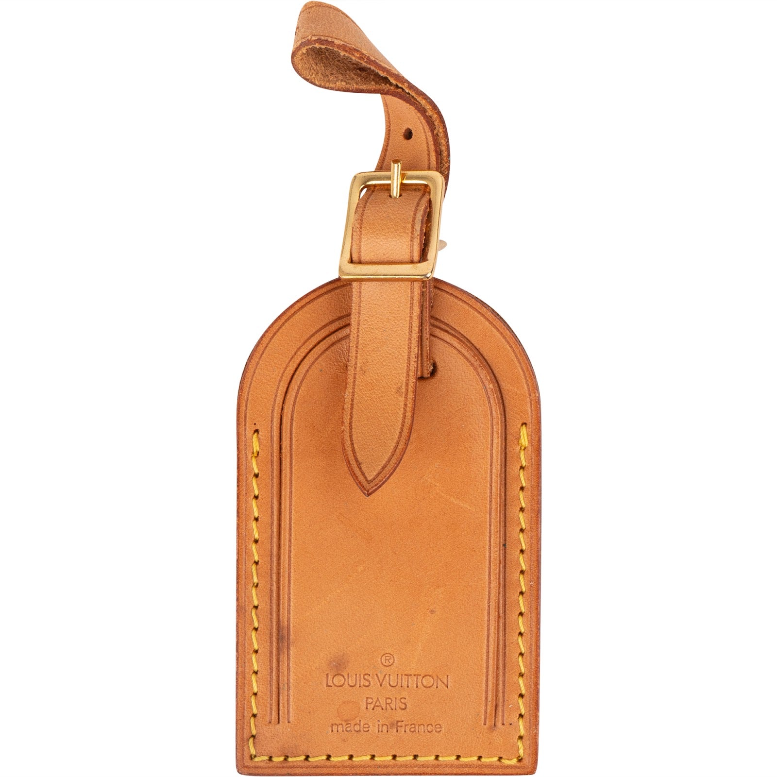 [🔄️B10 / F81] Louis Vuitton Vachetta Leather Luggage Tag - vintageandkickz