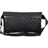 Gucci Monogram GG Canvas Black Belt Crossbody Bag