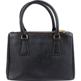 Prada Black Saffiano Leather Small Galleria Handbag