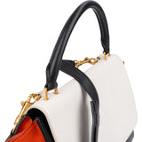 Celine Tricolor Suede Leather Trapeze Handbag