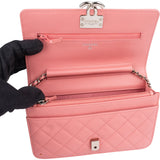 Chanel Quilted Caviar Leather Wallet On Chain Crossbody Bag - vintageandkickz