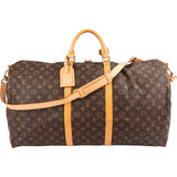 Louis Vuitton Monogram Canvas Keepall 60 Bandoulière Travel Bag