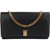 Burberry Grained Leather TB Wallet on a Chain Crossbody Bag