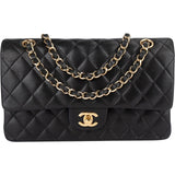 Chanel Quilted Lambskin Medium Double Flap Crossbody Bag