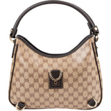 Gucci Monogram Crystal GG Abbey D-Ring Shoulder Bag