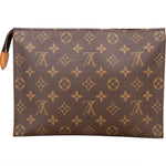 Louis Vuitton Canvas Monogram Poche Toilette 25 Clutch - vintageandkickz