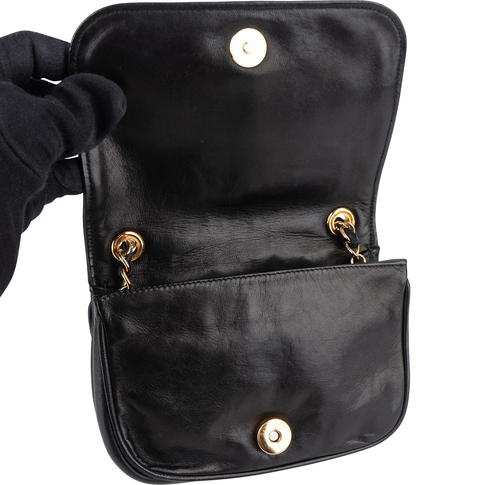 Chanel Lambskin CC Single Flap Camera Crossbody Bag - vintageandkickz
