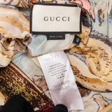 Gucci Multicolor Silk Carte de Tendre Print Sequin Details Longsleeve Dress (IT40)