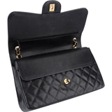 Chanel Quilted Caviar Leather Jumbo Double Flap Crossbody Bag
