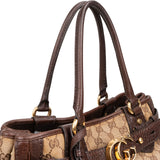 Gucci Monogram GG Canvas Running Tote Satchel Handbag