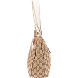Gucci Monogram GG Canvas Web Hobo Shoulder Bag
