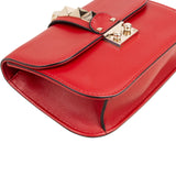 Valentino Garavani Red Leather Rockstud Small Crossbody Bag