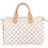 Louis Vuitton Monogram Damier Azur Canvas Speedy 30 Handbag - vintageandkickz