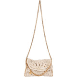Stella McCartney Braided Wool Shaggy Falabella Fold Over Flap Crossbody Bag