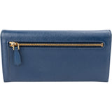 Prada Blue Saffiano Metal Continental Wallet