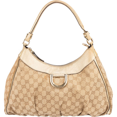 Gucci Monogram GG Canvas Abbey D-Ring Hobo Shoulder Bag