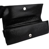Chanel Glitter Quilted Suede Embelished CC East West Single Flap Clutch
