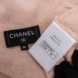 Chanel 2026SS Pink Cashmere CC Buttons Crochet Cropped Cardigan (FR36)