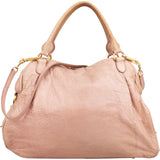 Miu Miu Pink Vitello Lux Leaher Satchel Lock Handbag