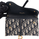 Christian Dior Trotter Monogram Saddle Wallet On Chain Shoulder Bag - vintageandkickz