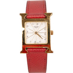 Hermès Gold Tone Heure H HH1.201 Women Watch - vintageandkickz
