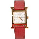 Hermès Gold Tone Heure H HH1.201 Women Watch - vintageandkickz