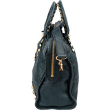 Balenciaga Petrol Leather City Handbag