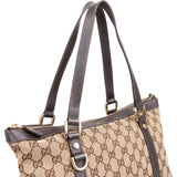 Gucci Monogram GG Canvas Abbey Tote Shoulder Bag