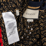 Gucci Pearl Buttons Multicolor Lurex Crochet Knit Cardigan (S)