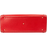 Gucci Grained Leather Bamboo Handle Handbag