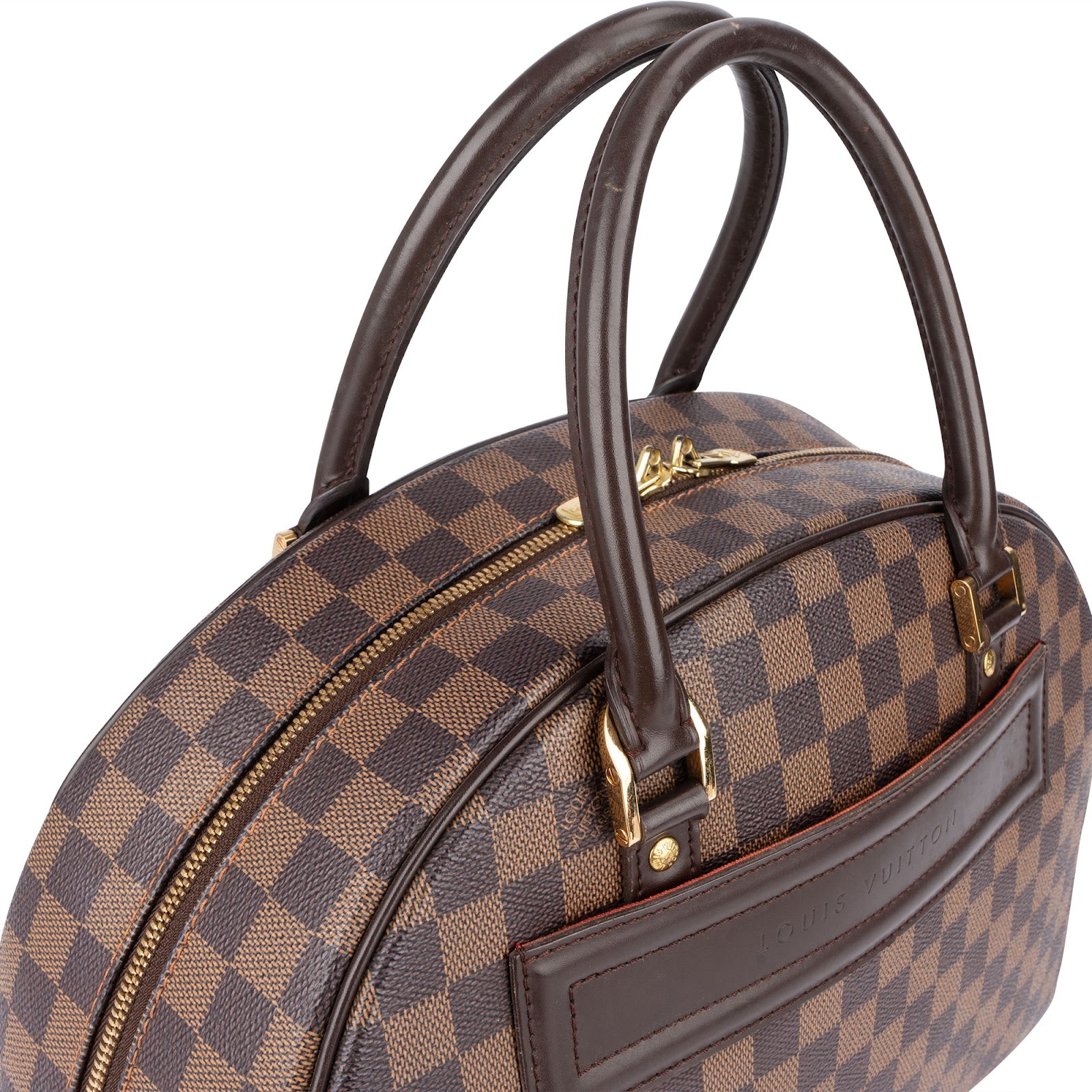 [🔄️B23 / F47] Louis Vuitton Monogram Damier Ebene Canvas Rivington PM Handbag - vintageandkickz