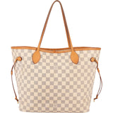 Louis Vuitton Monogram Damier Azur Canvas Neverfull MM Shoulder Bag