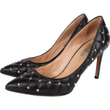 Valentino Black Quilted Leather Rockstud Pumps (35,5)