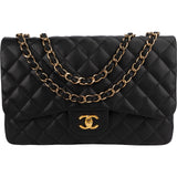 Chanel Quilted Lambskin Jumbo Single Flap Shoulder Crossbody Bag