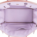 Hermès Lilac Chevre Mysore Leather Palladium Birkin 30 Handbag