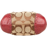 [🔄️B07 / F41] Coach Monogram Signature Canvas Pleated Hobo Shoulder Bag - vintageandkickz