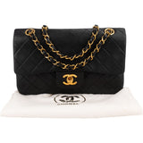 Chanel Quilted Lambskin 24K Gold Small Double Flap Shoulder Bag
