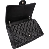 Chanel Quilted Lambskin Palladium Maxi Single Flap Crossbody Bag