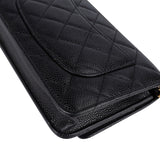 Chanel Quilted Caviar Leather Wallet On Chain Crossbody Bag