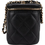 Chanel Quilted Caviar Leather Vanity Case Crossbody Bag