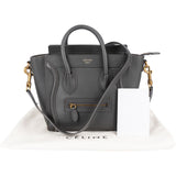 Céline Grey Leather Luggage Handbag