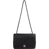 Chanel Quilted Caviar Leather Maxi Double Flap Crossbody Bag