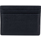 Saint Laurent Grain de Poudre Leather Card Holder Wallet