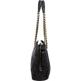Prada Leather and Nylon Chain Tote Shoulder Bag