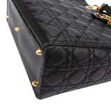 Christian Dior Quilted Cannage Lambskin Lady Dior Handbag