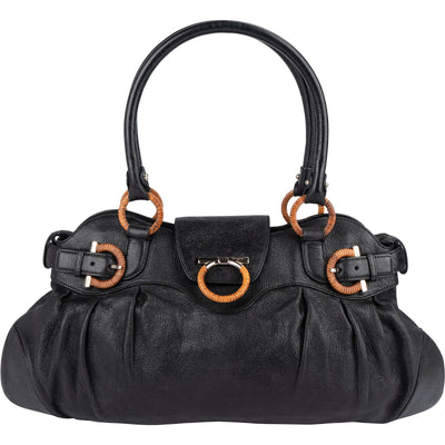 Salvatore Ferragamo Pebbled Leather Marisa Handbag