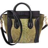 Céline Tricolor Python Suede Luggage Nano Crossbody Bag
