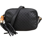Gucci Guccissima Leather Bamboo Tassel Camera Crossbody Bag