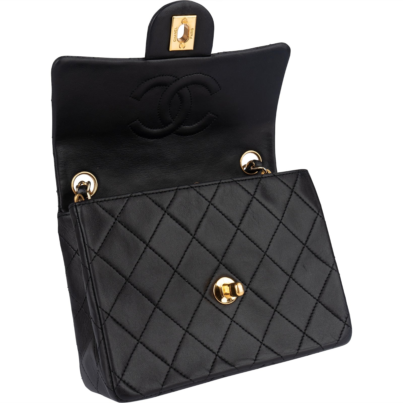 [🔄️B21 / F02] Chanel Quilted Lambskin Small Single Flap Crossbody Bag - vintageandkickz