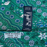 Hermès Printed Animal Wood Motif Silk Tie Krawatte